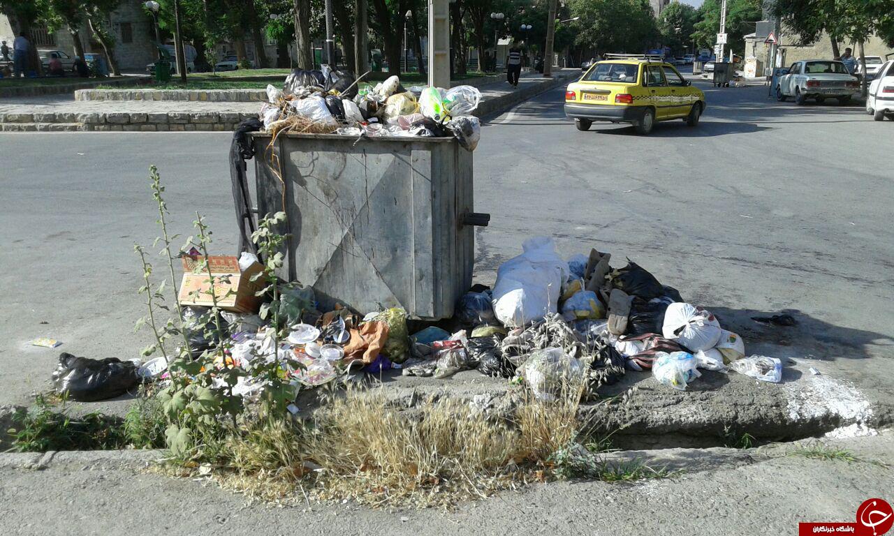 انباشت زباله در خیابان&zwnj;های مریوان + تصاویر
