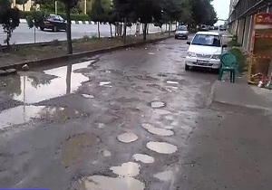 وضعیت نامناسب خیابان در شهرستان بروجرد + فیلم