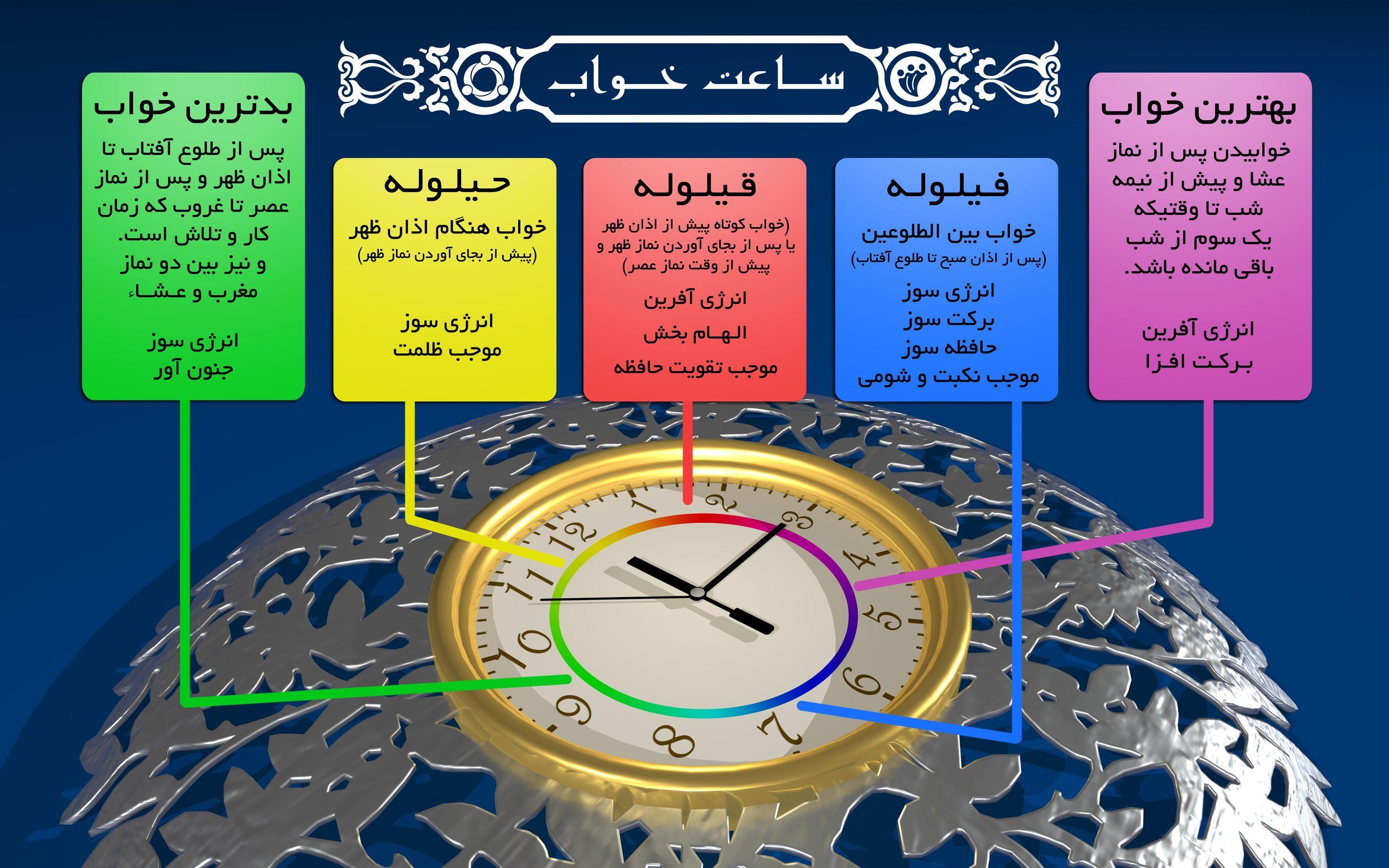 در این اوقات از روز نخوابید + اینفو گرافیک