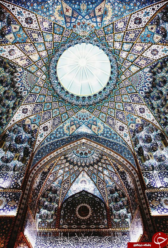 تصویری بی نظیر از سقف حرم امام حسین (ع) در کربلا