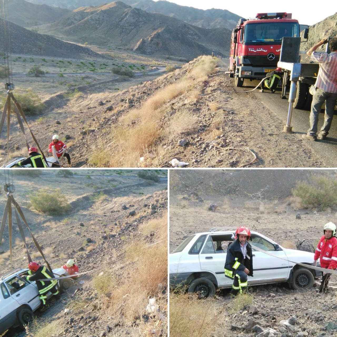 واژگونی خودرو در سبزوار حادثه ساز شد