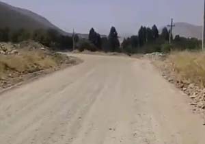 وضعیت نامناسب جاده در روستای بهرام‌آباد + فیلم