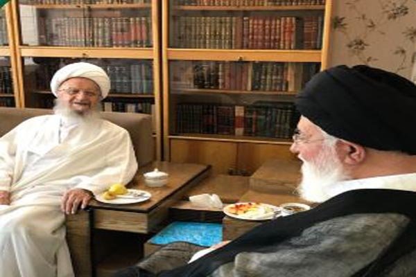 دیدار آیت الله مکارم شیرازی با امام جمعه مشهد