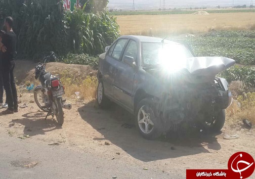 مصدومیت ۵ نفر در تصادف چهار خودرو در جاده بروجرد نهاوند+تصاویر