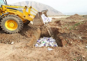 رها کردن 2 تن تلفات طیور در بخش محمدیه