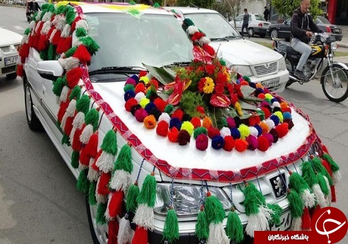 تزئین ماشین عروس به سبک عشایر
