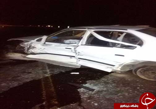 مصدومیت ۲ نفر براثر برخوردسمند باگاردریل محور ازنا اراک+تصاویر