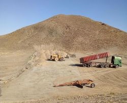 ساخت بند خاکی در بخش رضویه مشهد