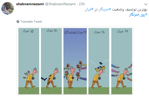 تجلیل کاربران از خبرنگاران با هشتگ روز خبرنگار+تصاویر