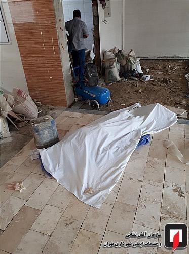 جان باختن یک تن بر اثر سقوط آسانسور ساختمانی نوساز در یافت آباد + عکس