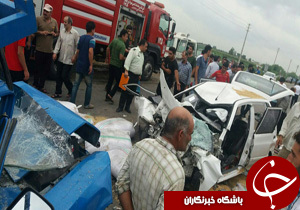 تصادف مرگبار در جویبار با ۶ کشته و زخمی