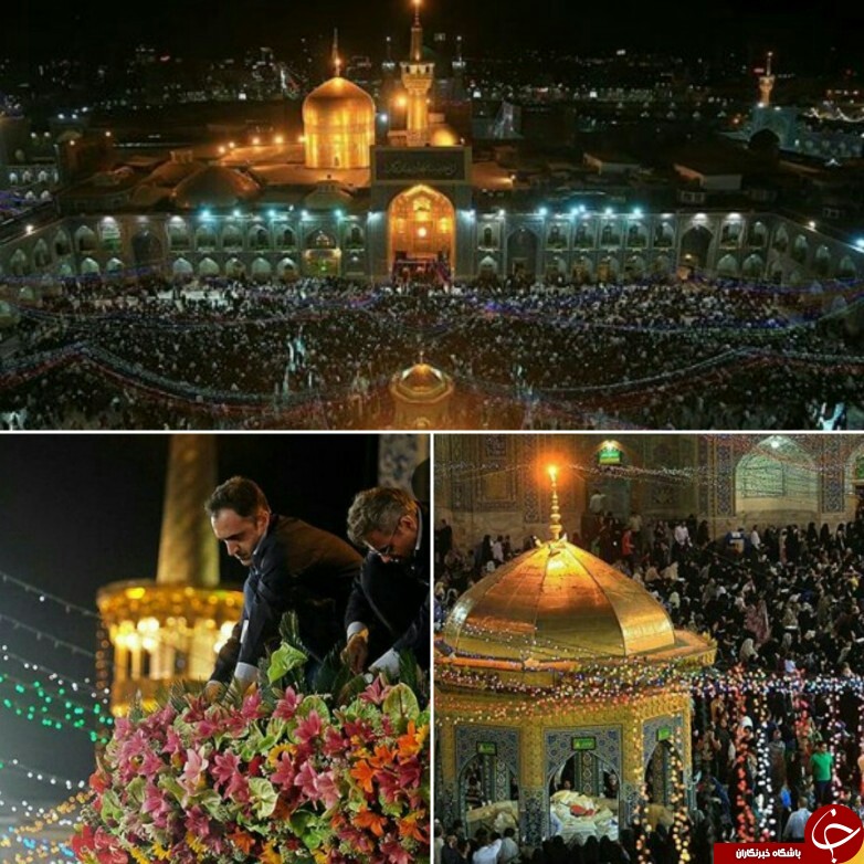حرم رضوی گلباران شد+تصاویر