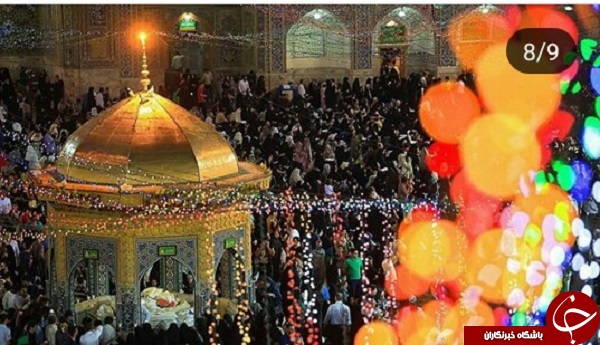 تصاویر زیبا از چراغ&zwnj;آرایی حرم مطهر امام رضا(ع)