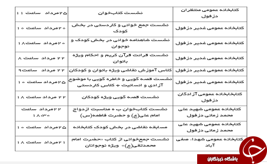 هفته چهارم مردادماه در کتابخانه&zwnj;های عمومی خوزستان چه خبر است؟