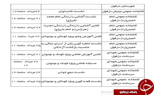 هفته چهارم مردادماه در کتابخانه&zwnj;های عمومی خوزستان چه خبر است؟