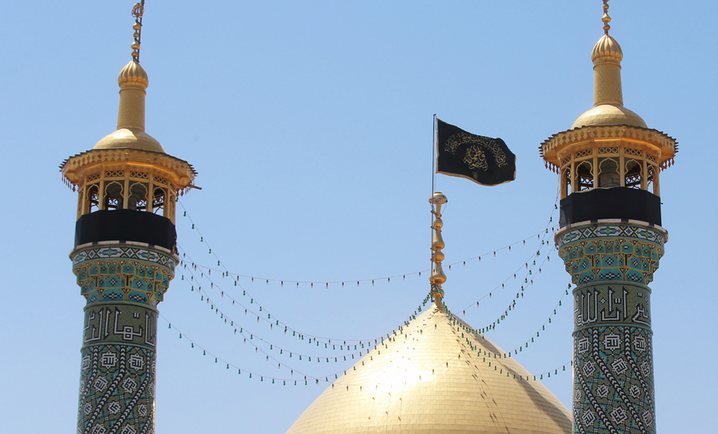 حرم حضرت معصومه(س) در سوگ شهادت امام جواد(ع) سیاه&zwnj;پوش شد