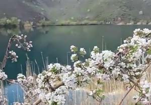 نمایی از دریاچه زیبای گهر در "دورود" + فیلم