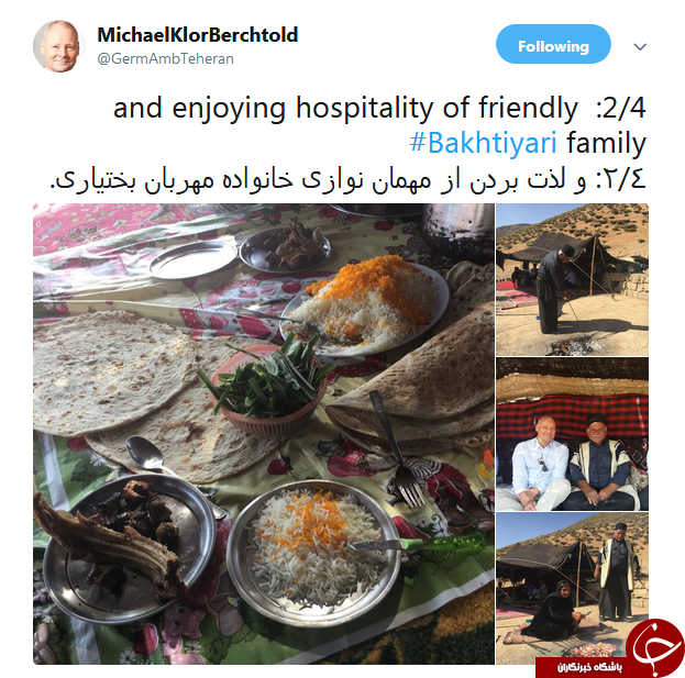 تجربه سفیر آلمان از یک صبحانه متفاوت در ایران+ تصاویر