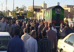 تشییع پیکر پدر شهید برزگری در بافق