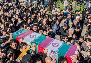 تشییع پیکر شهید ملکی در شهر ماهیدشت