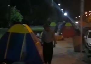 گلایه مسافران از کمبود امکانات رفاهی در بوستان رز قزوین + فیلم