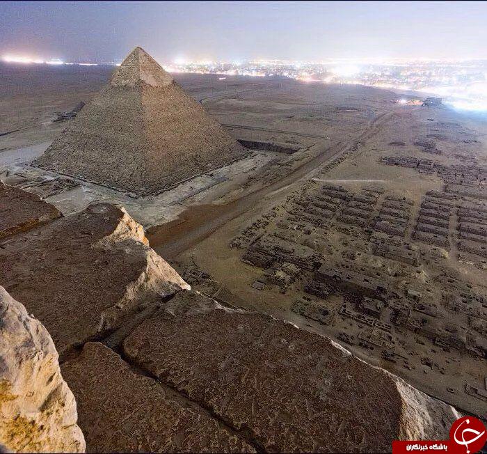 تصویری غیرقانونی که برفراز اهرام ثلاثه مصر به ثبت رسید +عکس