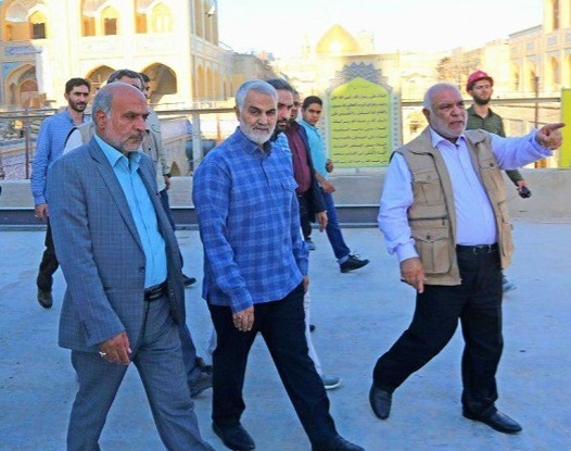 بازید سردار سلیمانی از روند ترفیع گنبد امام حسین (ع) در ویژه برنامه کوی محبت