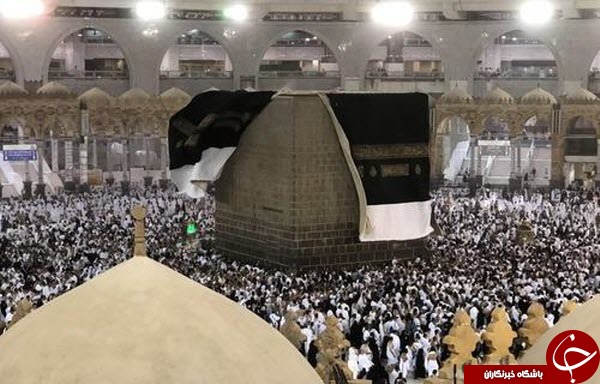 تصویری دیدنی از کعبه پس از طوفان دیشب+عکس