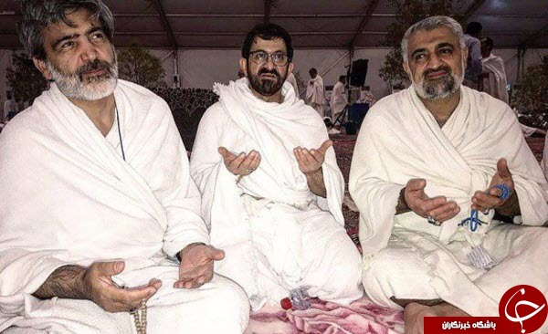 قابی ماندگار از سه مداح اهل بیت در صحرای عرفات+عکس قابی ماندگار از سه مداح اهل بیت در صحرای عرفات+عکس