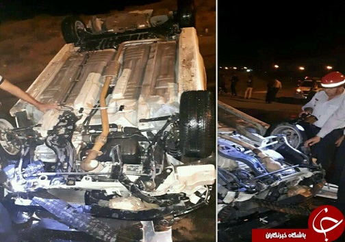 مصدومیت دو نفر براثر واژگونی خودروی سواری در محور خرم آباد به پلدختر+عکس