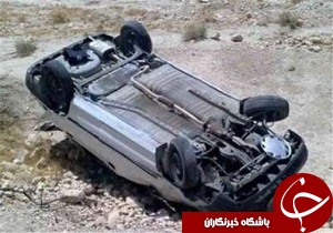 مصدومیت ۴ نفر بر اثر واژگونی خودرو در جاده کوهدشت -زانوگه