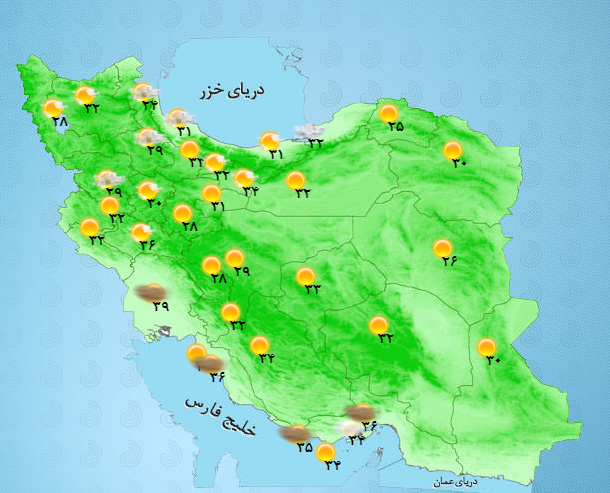 خیزش گرد و غبار در شرق کشور
