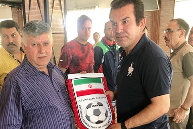 دیدار مدیر تیم ملی امید ایران با رئیس فدراسیون فوتبال عراق