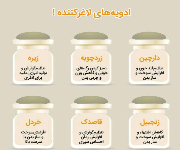 ادویه هایی که شما را لاغر می کند+اینفوگرافیک