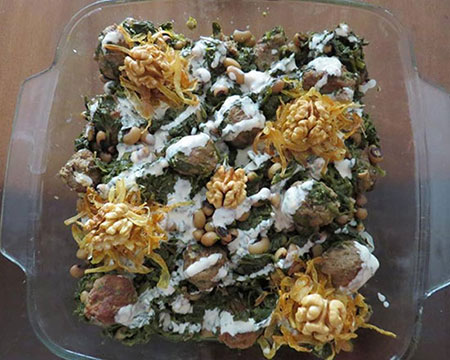 طرز تهیه قلیه پنیر و اسفناج