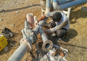 رفع شکستگی خط انتقال آب در روستاهای شوش
