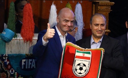 تشکر رئیس فیفا از حضور تیم ملی فوتبال ایران در جام جهانی روسیه