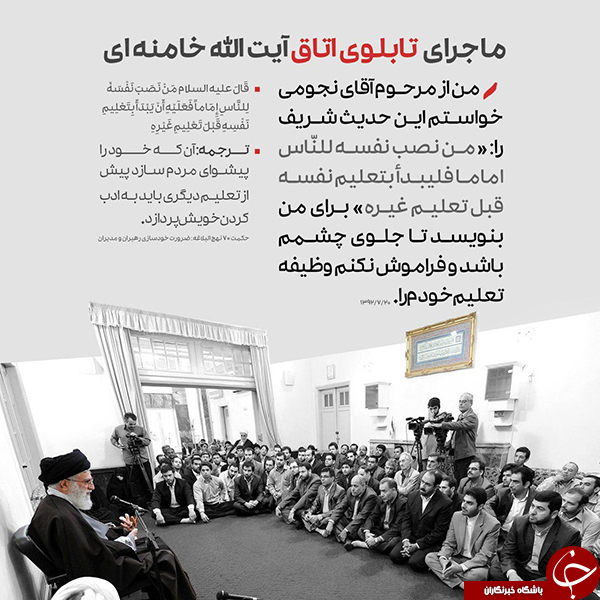 تابلویی که آیت&zwnj;الله خامنه&zwnj;ای برای اتاق کارشان سفارش دادند