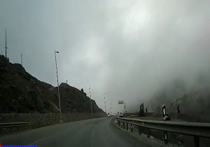 طبیعت زیبا و ابری جاده فیروزکوه + فیلم