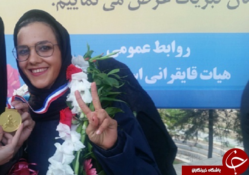 استقبال از بانوی لرستانی دارنده نشان طلا مسابقات جاکارتا+تصاویر