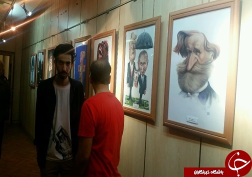نمایشگاه بین المللی بزرگان کاریکاتوریست چهره جهان در لرستان+تصاویر