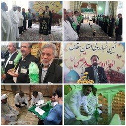 برگزاری آیین غبارروبی ضریح مطهر امام زاده سیدمرتضی کاشمر