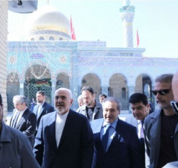 ظریف به زیارت حضرت زینب(س) رفت+عکس