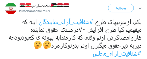 مطالبه&zwnj;گری کاربران از نمایندگان با هشتگ#شفافیت_آراء_مجلس+ تصاویر