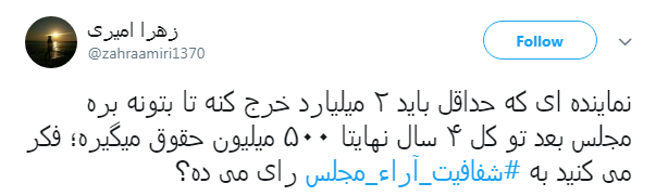 مطالبه&zwnj;گری کاربران از نمایندگان با هشتگ#شفافیت_آراء_مجلس+ تصاویر