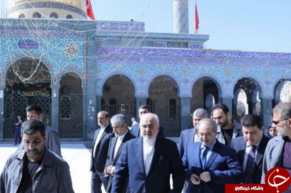 ظریف در مرقد مطهر حضرت زینب (س) حضور یافت + عکس