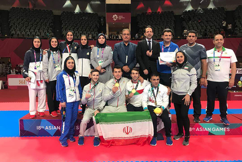 کارنامه درخشان کاراته کاران ایران در بازی های آسیایی جاکارتا