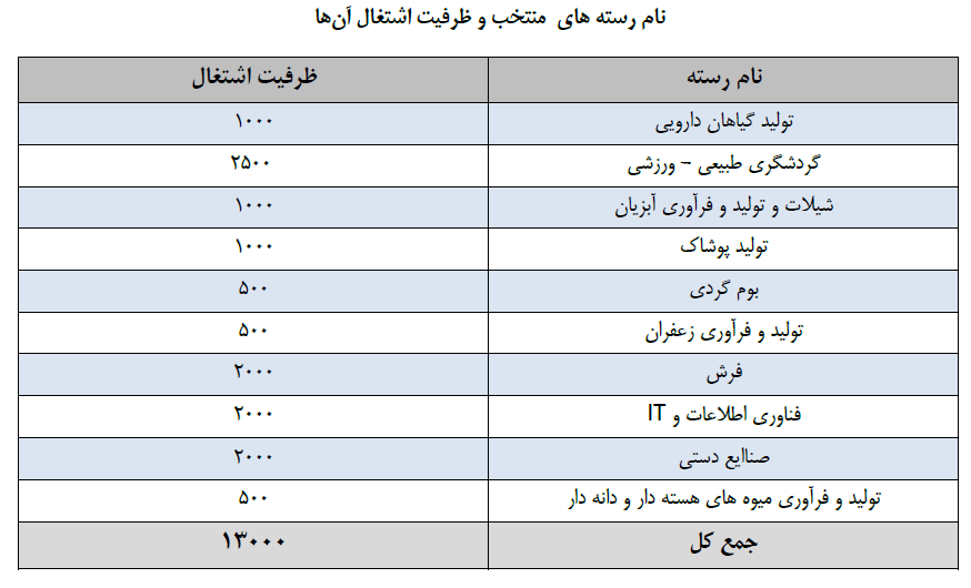 جدول فرصت&zwnj;های شغلی ۳۱ استان کشور/ مشاغل منتخب استان&zwnj;ها کدامند؟