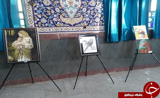 نمایشگاه نقاشی و صنایع دستی  باور در بافق گشایش یافت +تصویر