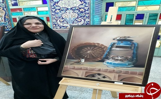 نمایشگاه نقاشی و صنایع دستی  باور در بافق گشایش یافت +تصویر